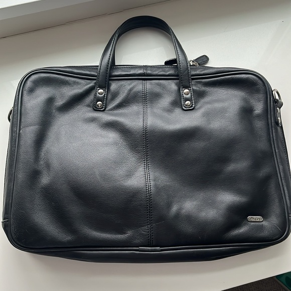 Leather attaché bag - Picture 1 of 16